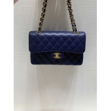 Chanel Classic Flap bag CF Original Caviar Leather, CF Small 23cm, Royal Blue with Gold Hardware 2025 new 