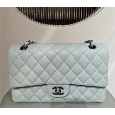 Chanel Classic Flap bag CF 25cm cf light blue little caviar leather shw  2025 new 