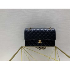 Chanel Classic Flap bag CF Original Caviar Leather, 25.5cm Black with Gold 2025 new 