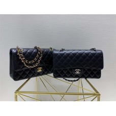 Chanel Classic Flap bag CF Original Caviar Leather, 25.5cm Black with Silver Hardware 2025 new 