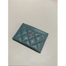 Chanel wallet card holder  green small caviar leather 2025 new 