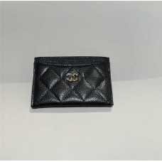 Chanel wallet card holder  black caviar ghw  2025 new 