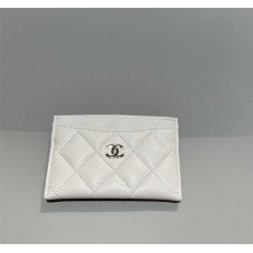 Chanel wallet card holder  grey small caviar lghw 2025 new 