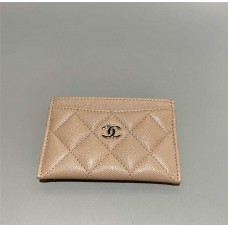 Chanel wallet card holder dark beige small caviar lghw 2025 new 