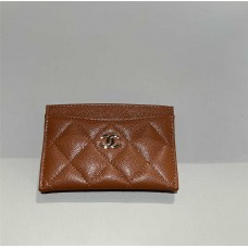 Chanel wallet card holder  brown small caviar lghw 2025 new 