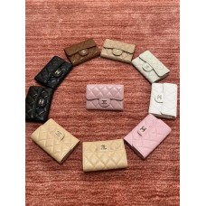 Chanel wallet card holder pink small caviar lghw 2025 new 