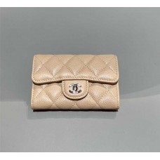 Chanel wallet card holder beige caviar shw  2025 new 