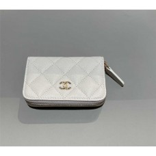 Chanel wallet card holder zipper cardholder pink caviar lghw 2025 new 