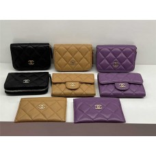 Chanel wallet card holder camel small caviar lghw  2025 new 