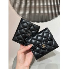 Chanel wallet card holder black caviar shw 2025 new 