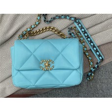Chanel 19 bag light blue gold/silver hardware AS1160A 19 Bag 26cm 2025 new 