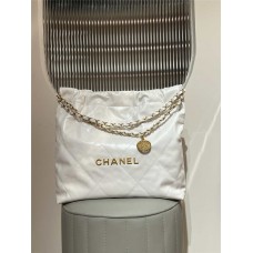 Chanel 22 bag medium 39cm white ghw 2025 new 