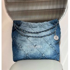 Chanel 22 bag medium 39cm demin  2025 new 