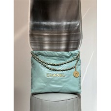 Chanel 22 bag 35cm light green ghw  2025 new 