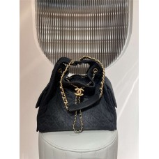 Chanel Hobo 25bag black denim 40x30x15cm 2025 new 