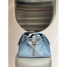 Chanel Hobo 25bag light blue denim  30x26x14cm 2025 new 