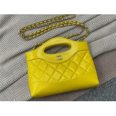 Chanel  31 Bag 31 bag nano  yellow light gold AS3656 20cm 2025 new 