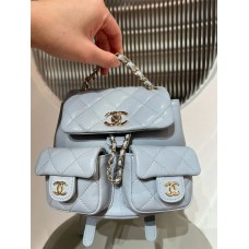 Chanel backpack  small backpack grey caviar light gold 18x19x9.5cm 2025 new 