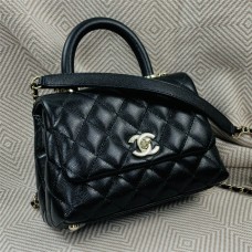 Chanel Coco handle bag 19cm mini coco small caviar lghw AS2215 2025 new 