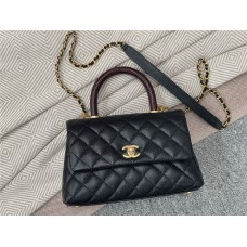 Chanel Coco handle bag small 23cm coco camel little-caviar leather  age gold 2025 new 