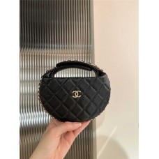 Chanel Hobo Casual Style Unisex Lambskin Street Style Plain Leather black 16x16x5.5cm 2025 new 