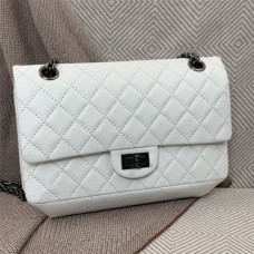 Chanel Reissue 2.55  reissue 225 24cm white leather ghw  2025 new 