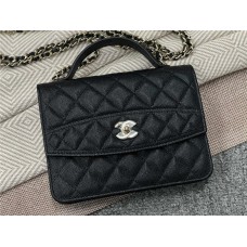 Chanel Wallet on Chain WOC bag 19.2cm 25c new woc little-caviar leather light gold 2025 new 