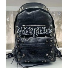 Balenciaga Top Rivet Backpack, Le Cagole series, Italian cracked lambskin. Size: 35 x 45.9 x 18cm 2025 new 
