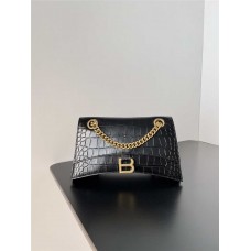 Balenciaga Crush wrinkled chain bag. Size: 25.5 x 10 x 15.5cm 2025 new 