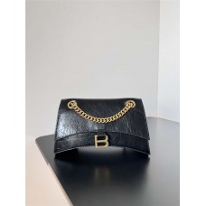 Balenciaga Crush wrinkled chain bag. Size: 25.5cm x 10cm x 15.5cm 2025 new 
