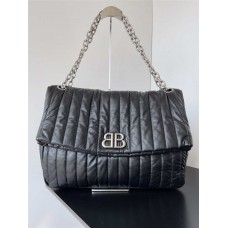 Balenciaga New Large Monaco Bag. Size: 43.5cm x 32cm x 13cm, Italian imported original calfskin 2025 new 