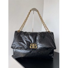 Balenciaga New Large Monaco Bag. Size: 43.5cm x 32cm x 13cm, Italian imported original calfskin 2025 new 