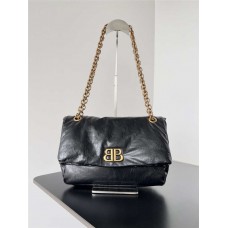 Balenciaga New Large Monaco Bag. Size: 27.9cm x 18cm x 9.9cm, Italian imported original calfskin 2025 new 