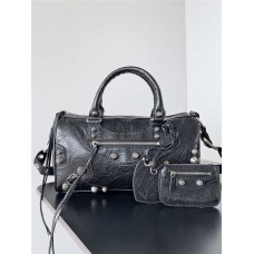 Balenciaga Le Cagole new Duffle bag, Large cylindrical travel bag. Size: 30cm x 14cm x 20cm 2025 new 