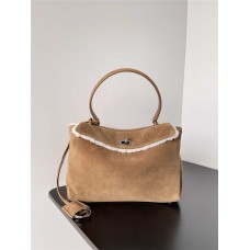 Balenciaga Suede Fluffy Rodeo Milk Tea Beige Suede Small 29cm 2025 new 