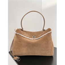 Balenciaga Suede Fluffy Rodeo Milk Tea Beige Suede Large 39cm 2025 new 
