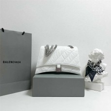 Balenciaga Crush wrinkled chain bag, Medium 31cm, wrinkled leather. Size: 31cm x 13cm x 20cm 2025 new 