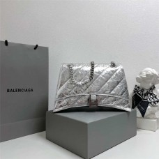 Balenciaga Crush Hourglass chain bag, Medium 31cm. Size: 31cm x 13cm x 20cm 2025 new 