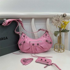 Balenciaga Le Cagole Half-Moon Underarm Dumpling Bag, 33cm: 33cm x 16cm x 8cm 2025 new 