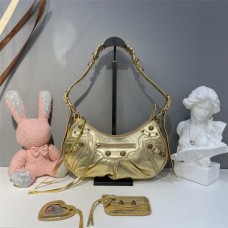 Balenciaga Le Cagole Half-Moon Underarm Dumpling Bag, 33cm: 33cm x 16cm x 8cm 2025 new 