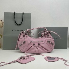 Balenciaga Le Cagole Half-Moon Underarm Dumpling Bag, 33cm: 33cm x 16cm x 8cm 2025 new 