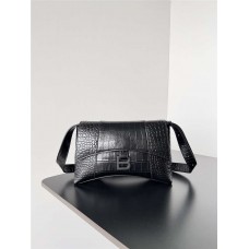 Balenciaga Hourglass Downtown Small Soft Leather Bag: 25cm x 16cm x 6cm 2025 new 