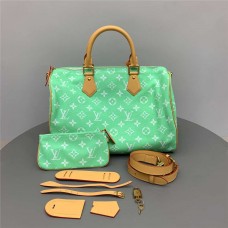Louis Vuitton M24419Neon Green   P10 Speedy 40  Size: 40 x 26 x 23cm 2025 new 