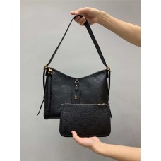 Louis Vuitton M46288 Black Leather Embossing carryall Size: 29 x 24 x 12cm 2025 new 
