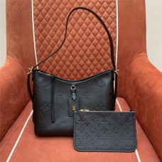 Louis Vuitton M46288 Black Leather Embossing carryall Size: 29 x 24 x 12cm 2025 new 