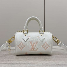 Louis Vuitton M81913  speedy nano- White pink  Size: 16x10x7.5cm 2025 new 