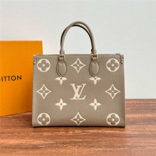 Louis Vuitton M45494 onthegoMedium  bag - Grey    Size: 35x27x14cm 2025 new 