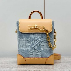Louis Vuitton N40751  Checkered   Denim  15x7x18cm 2025 new 