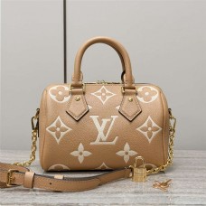 Louis Vuitton M12713 Speedy 20 Caramel  Brown leather  Size: 20.5x12x13.5cm 2025 new 