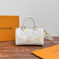 Louis Vuitton M81913  speedy nano- White pink  Size: 16x10x7.5cm 2025 new 